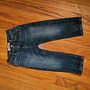 👪 Lucky Brand-Billy Straight 2T jeans-guitar pockets-adjustable waist-like new!